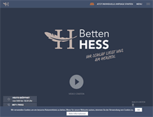 Tablet Screenshot of betten-hess.de